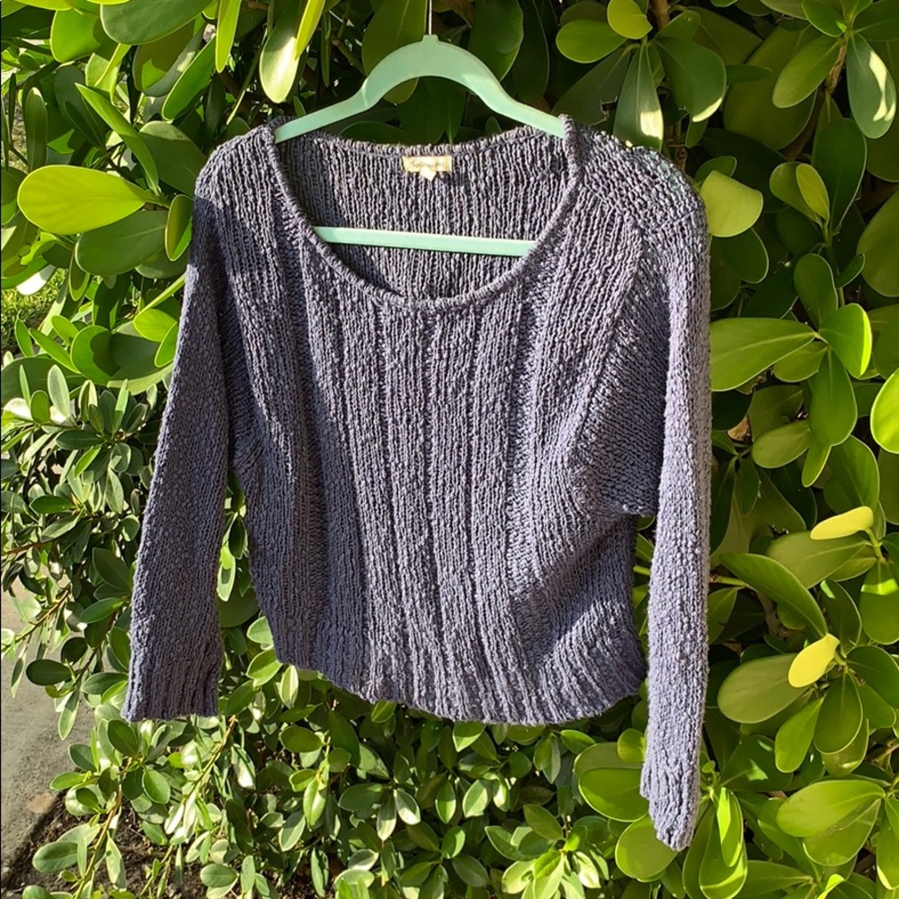 Blue knit sweater